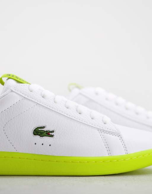 Lacoste Carnaby Evo Baskets semelle contrastante Blanc jaune