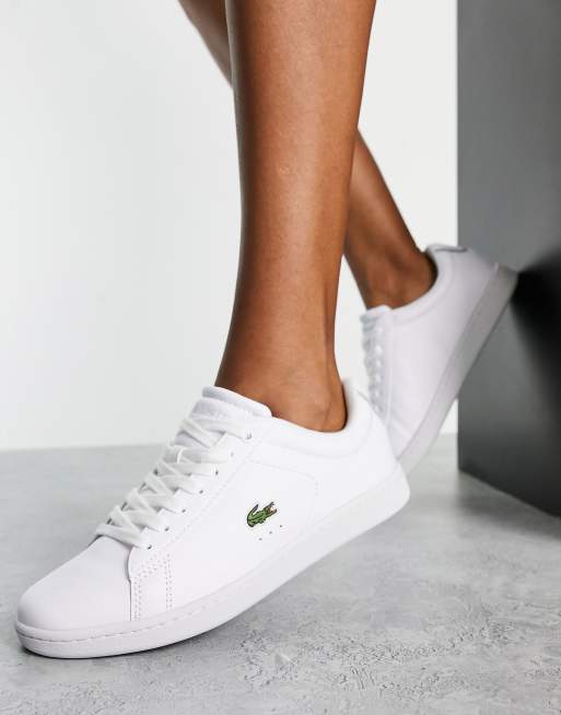 Lacoste Carnaby Evo lace up sneakers in white leather