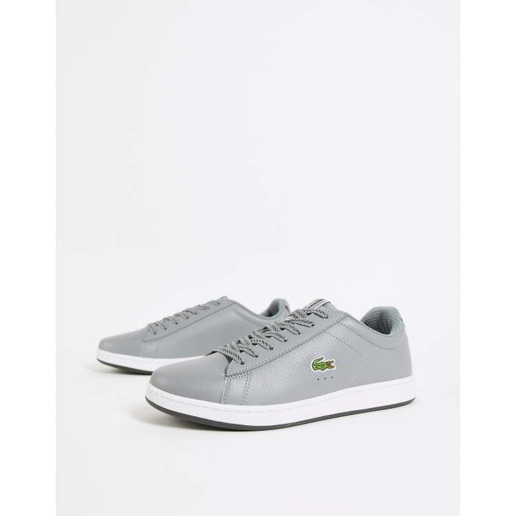 Lacoste carnaby evo leather sneakers in gray ASOS