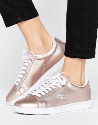 lacoste trainers rose gold
