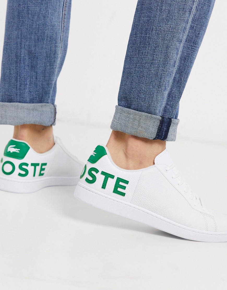 Lacoste - Carnaby Evo - Sneakers con logo verde-Bianco