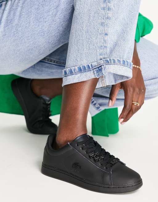 Tropezón Creo que impermeable Lacoste carnaby evo sneakers in black | ASOS