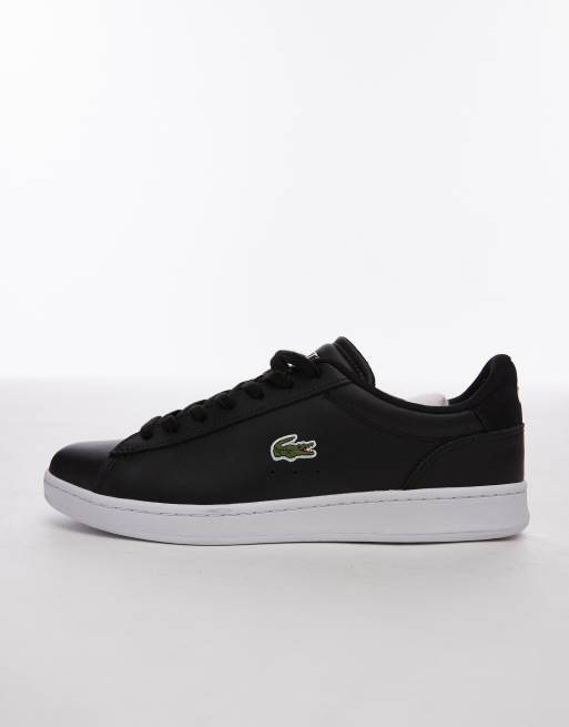 Lacoste carnaby set sneakers in black with white sole | ASOS