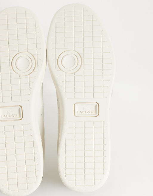 Lacoste carnaby set trainer in white and khaki, 5 of 5