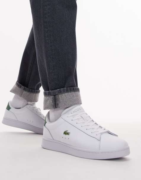 Lacoste Carnaby trainer in white/green - view 1