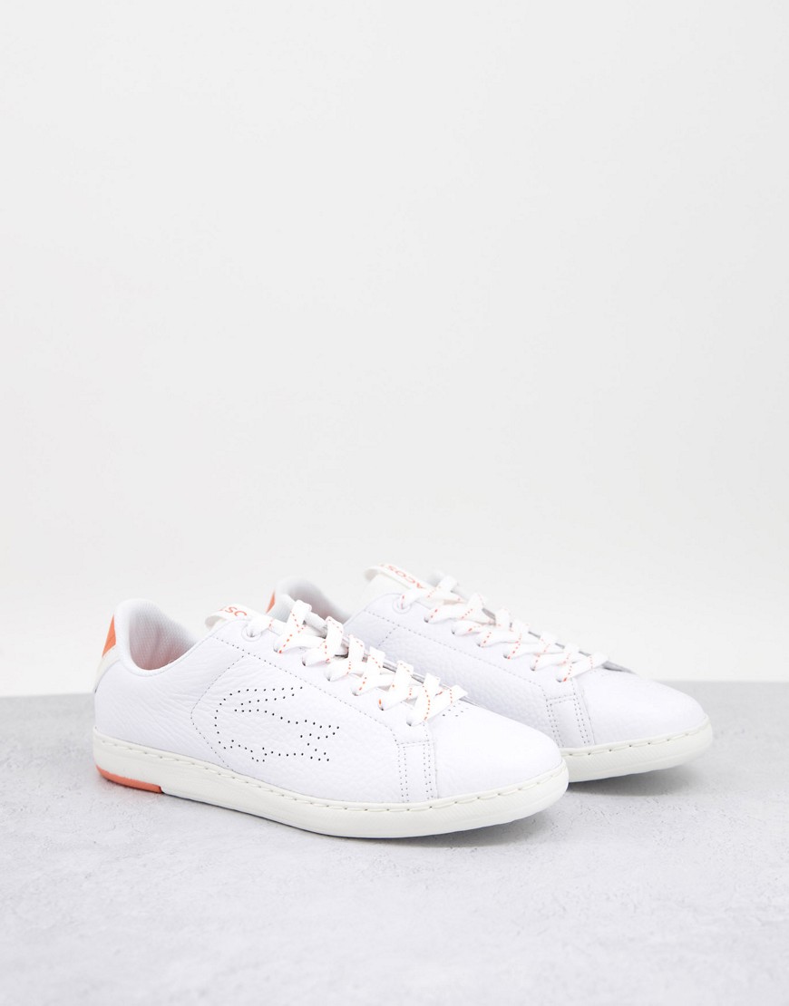 Lacoste carnby lace up sneakers in white
