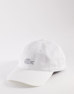 Lacoste - Casquette à grand logo crocodile - Blanc
