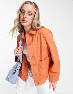 Lacoste Casual Jacket In Orange