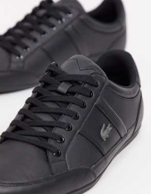 lacoste black chaymon trainers