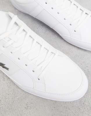 lacoste shoes white leather