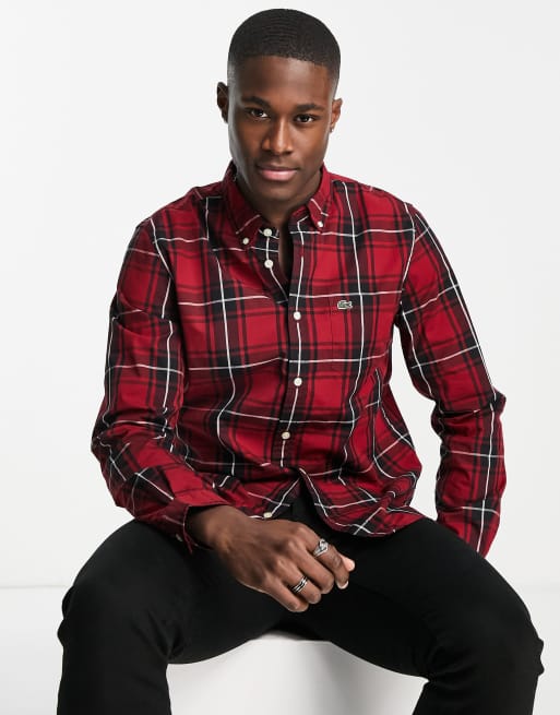 Lacoste check long sleeve shirt