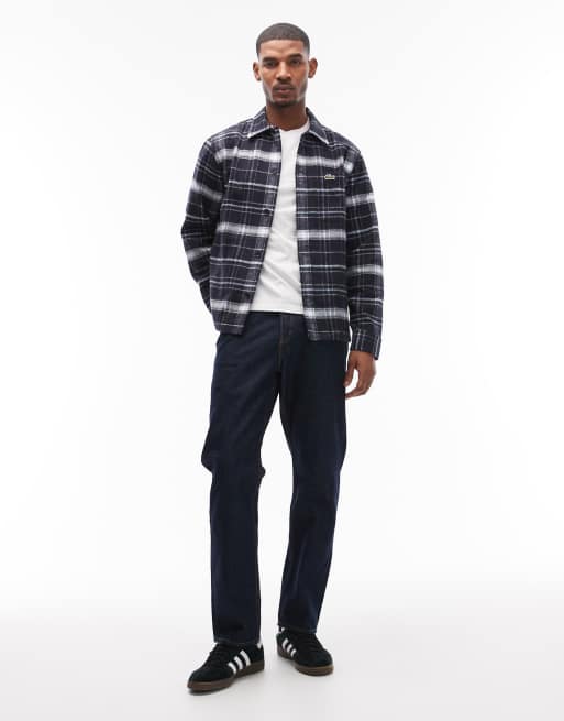 Lacoste check shirt in navy & white, 2 of 5