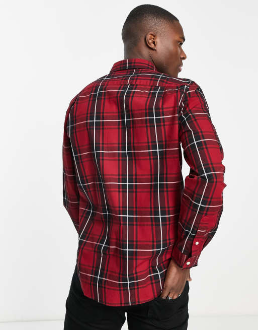 Lacoste checked long sleeve shirt