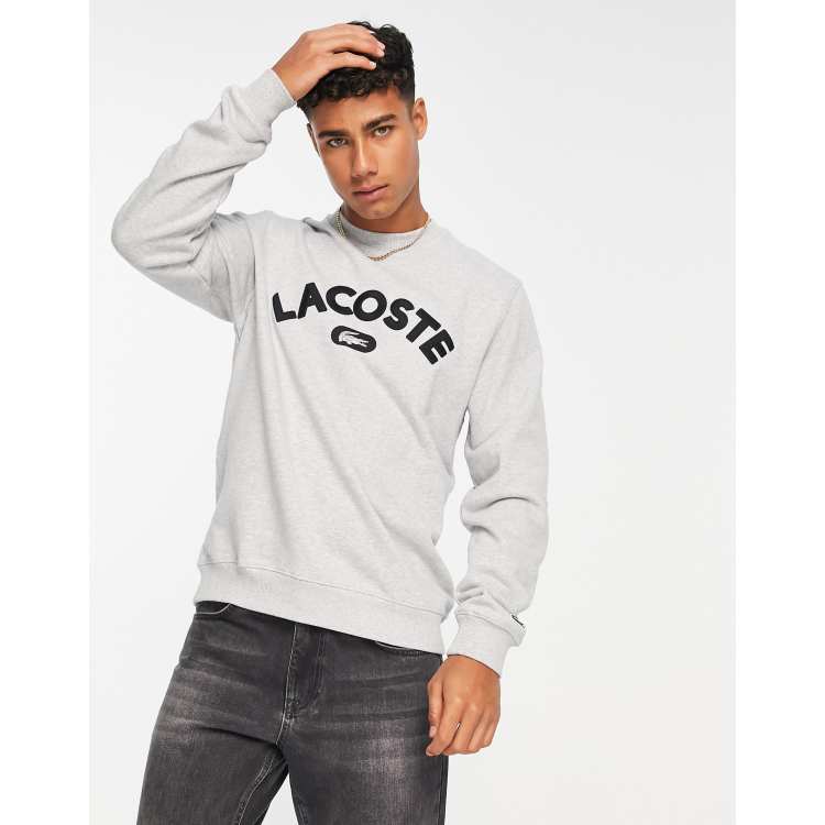 Sweat Lacoste Maxi Logo Blanc pour Homme