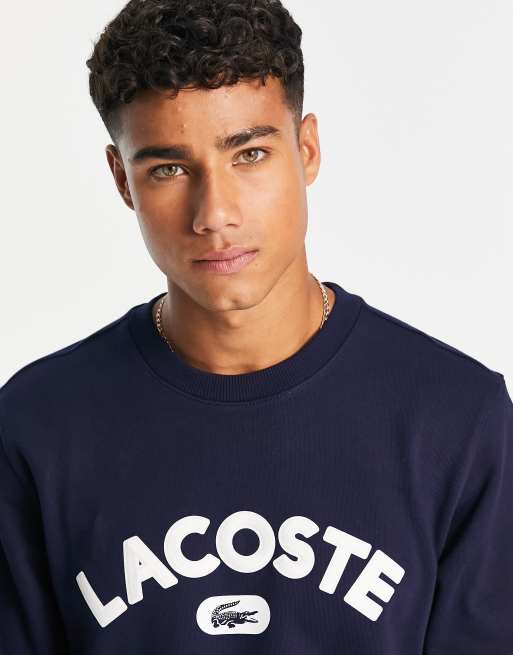 Lacoste best sale logo sweatshirt