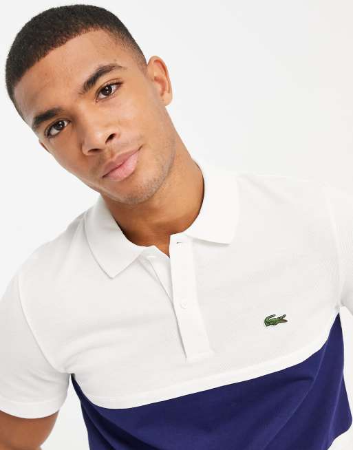 Polo blu outlet lacoste