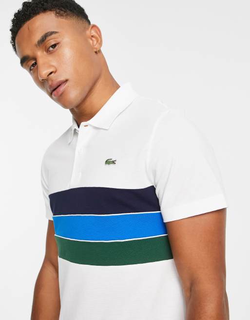 Blue and white store lacoste shirt