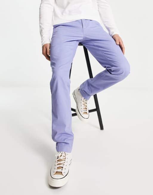 Lacoste –Chinohose mit schmalem Schnitt in Blau