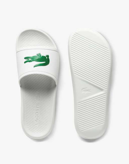 Lacoste Claquettes logo crocodile Blanc ASOS