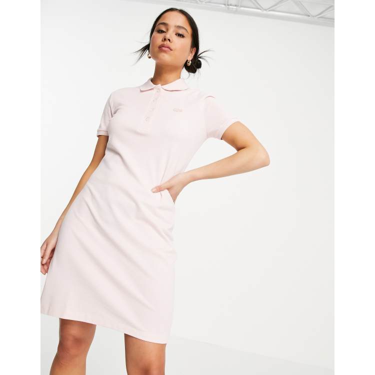 kontrol Ofte talt Habubu Lacoste classic polo dress in pink | ASOS