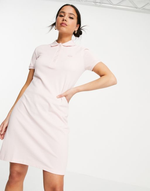 Lacoste classic polo dress in pink