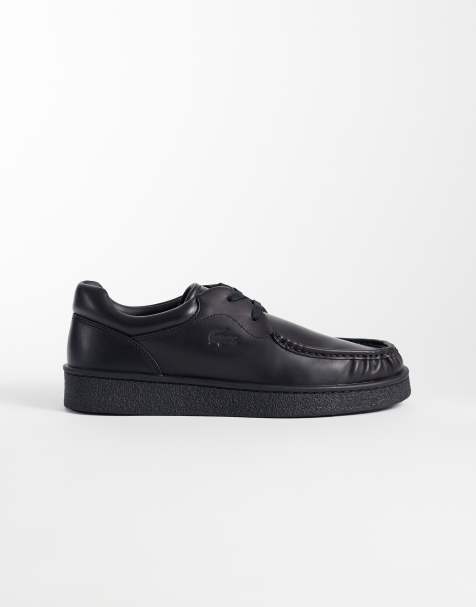 Lacoste claylow pull on shoe in black - view 1