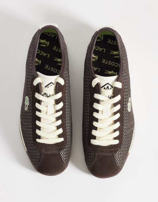 Lacoste - Club - Lage sneakers met logo in bruin, 2 van 5