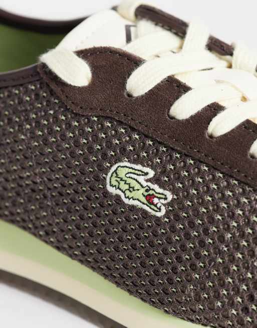 Lacoste - Club - Lage sneakers met logo in bruin, 4 van 5
