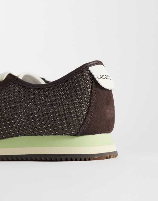 Lacoste - Club - Lage sneakers met logo in bruin, 5 van 5
