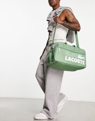 Lacoste club logo holdall in green - ASOS Price Checker