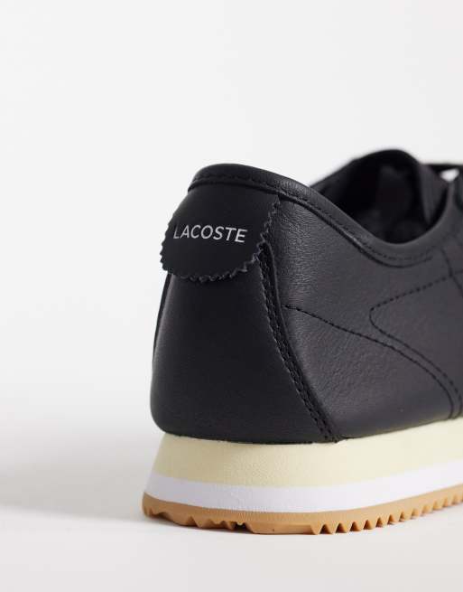 Lacoste – Club-Low – Czarne buty sportowe przed kostkę z logo, 2 z 5