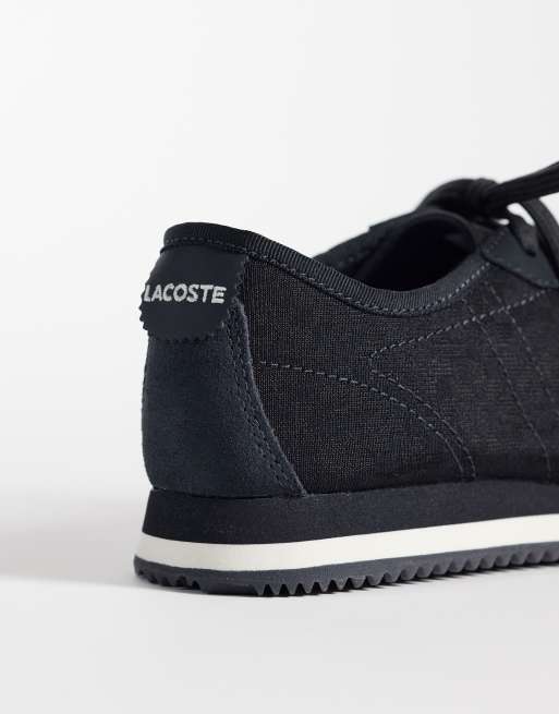 Lacoste club-low lace trainer in black, 2 of 5