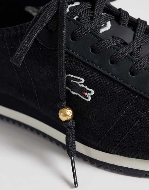 Lacoste club-low lace trainer in black, 4 of 5
