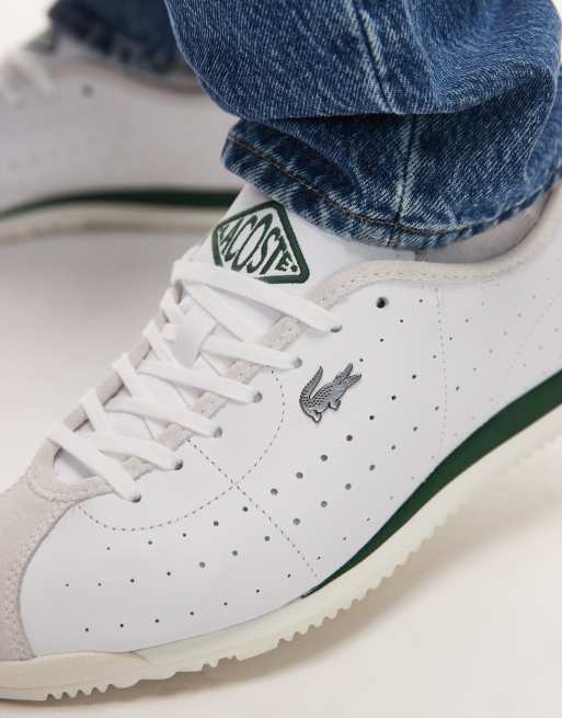 Lacoste club low leather sneakers in white | ASOS