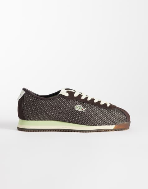 Lacoste Club-Low logo sneakers in brown - view 1