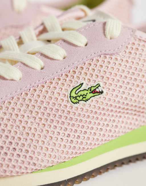 Lacoste Club-Low logo sneakers in light pink, 4 of 5