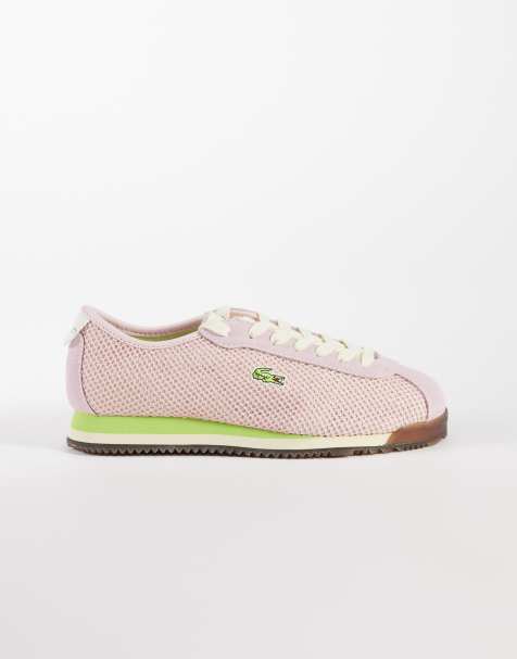 Lacoste Club-Low logo trainers in light pink - view 1