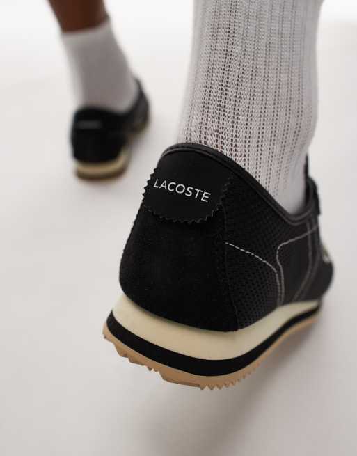 Lacoste Club low mesh sneakers in black ASOS