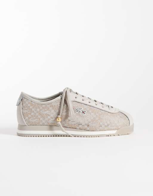 Lacoste - Club-Low - Sneakers basse in pizzo color tortora , 1 di 5