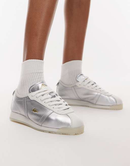 Lacoste - Club Low - Sneakers i sølvfarve/grå