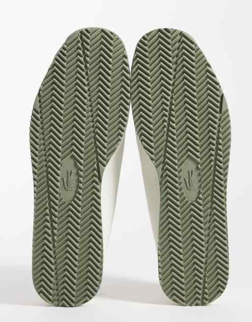 Lacoste club low sneakers in ecru and khaki, 5 of 5