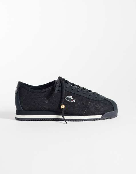 Lacoste club-low snörsneaker i svart - view 1