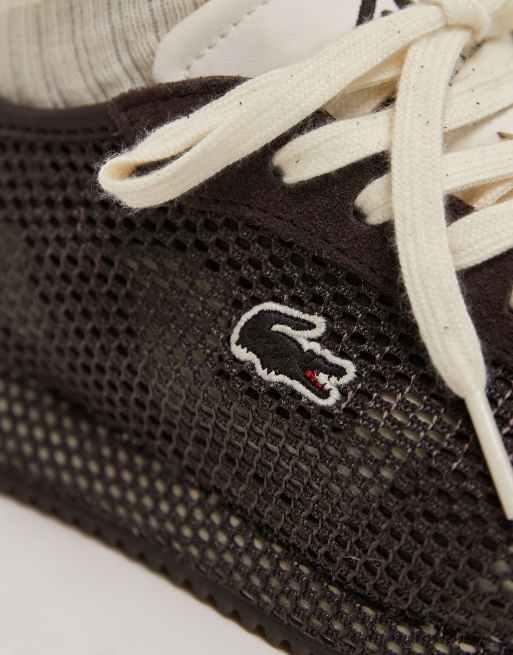 Lacoste club low trainers in dark brown , 4 of 5