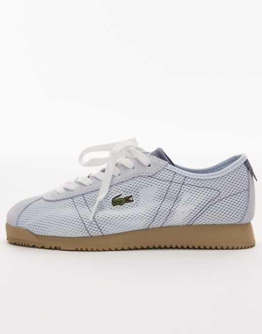 Lacoste – Club – Niedrige Netzstoff-Sneaker in Hellblau, 2 von 5