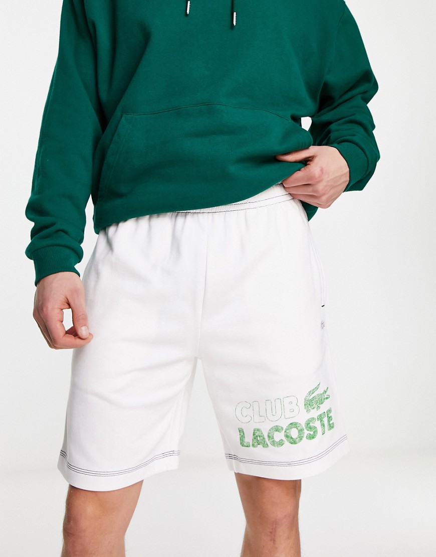 Lacoste club shorts in white