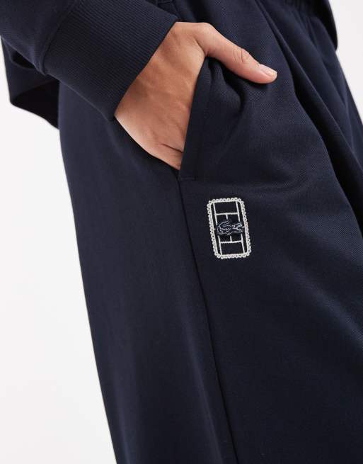 Lacoste co-ord drawstring logo joggers in navy, 4 of 5