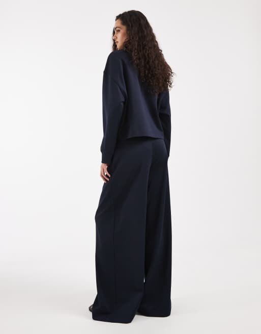 Lacoste co-ord drawstring logo joggers in navy, 5 of 5