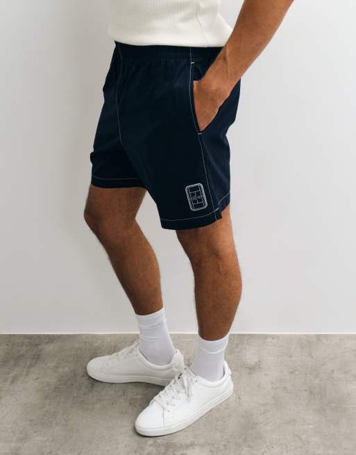 Lacoste co-ord drawstring logo shorts in navy, 2 of 5