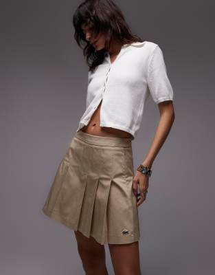 Lacoste Co-ord Skirt In Neutral