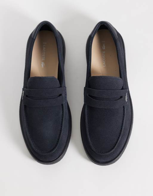 Lacoste cochet suede loafer in black, 2 of 4